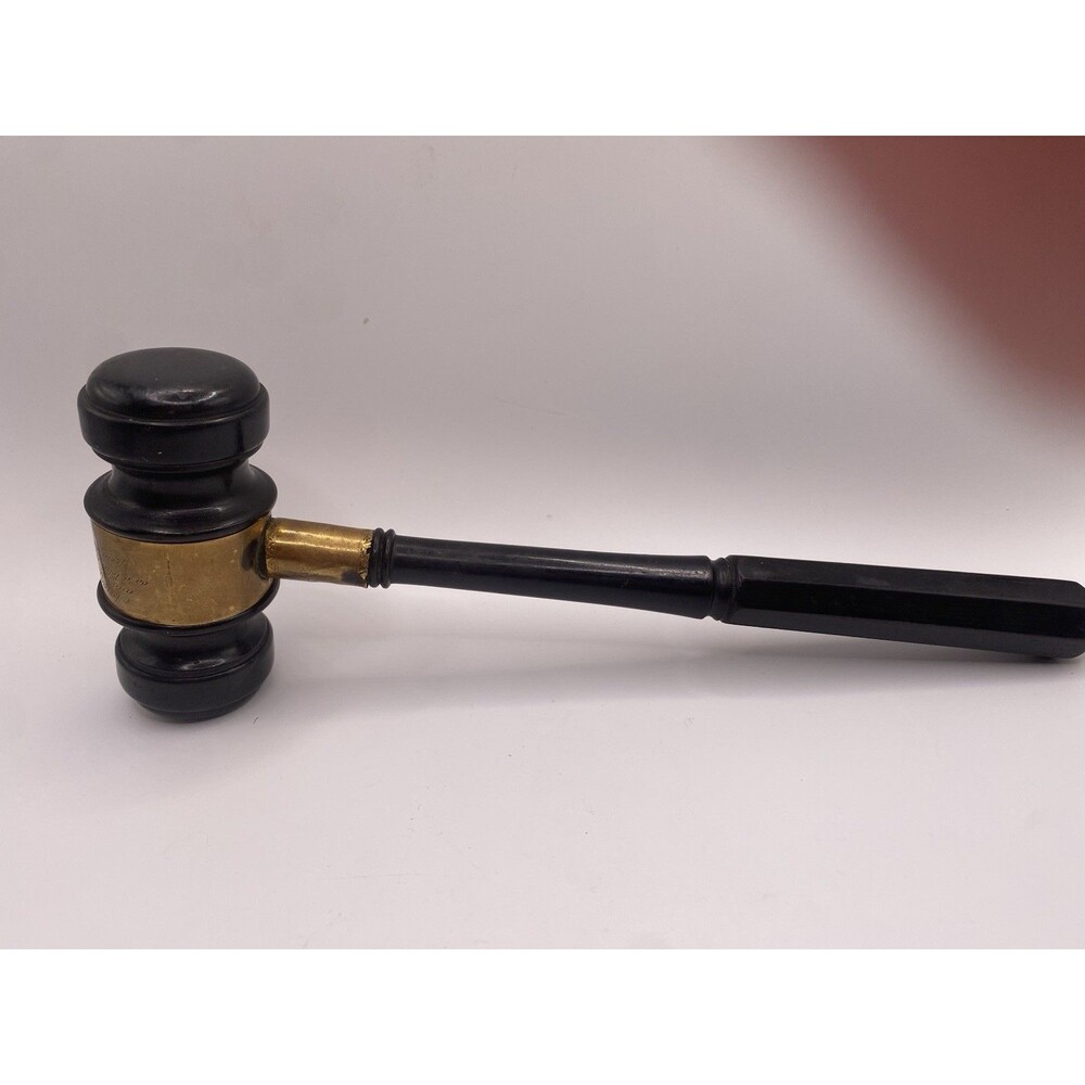 Rare 1905 Antique Presentation Gavel - New England Sanitary Club & plumbers